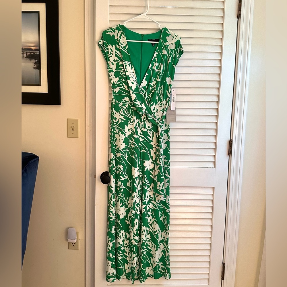 Maggie London green and white jumpsuit